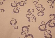 Бумага крафт Завитки фиолетовый на коричневом 70см*8,5м