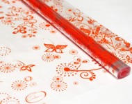 Пленка прозрачная с рисунком Сабина Оранжевая 70см/200гр