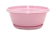 Горшок Крокус миска 180мм Розовый 1,5лит с поддоном высота 9см