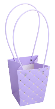 Сумочка для горшечных цветов 120*80*125мм Ромбы Лаванда