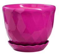 Кашпо Грань Глазурь Сирень Арт-4911557 (D-26см/6,5л)