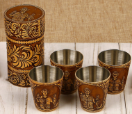 Набор Рюмок Рыбак 4шт в футляре Арт-2852340