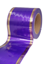 Лента Золот полоса 10см*50ярд Фиолетовая Лента Золот полоса 10см*50ярд Фиолетовая