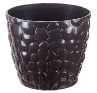Горшок Камни 220мм 4,8лит Коричн Ротанг с поддоном М-3174 (М-пл)
