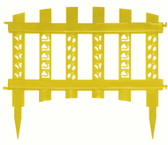 Заборчик пластиковый Палисадник Жёлтый 24/32*3м (8секций)