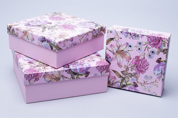 Коробка Розовая 230*230*100мм 143-19