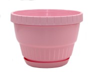 Горшок Крокус классик 200мм Розовый с поддоном высота 14см