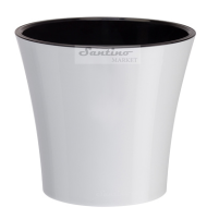 Горшок Santino АРТЕ 5лит Белый-Чёрный (с дренажной системой)