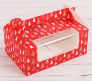 Коробка для Кексов Яркая зима L24см W16см H10см Арт-2506699