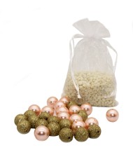 Камешки кристаллы мелкие жемчужины кремовый 12*19см KR-8967