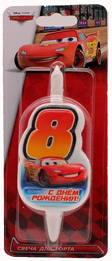 Свеча Цифра 8 Тачки 1185