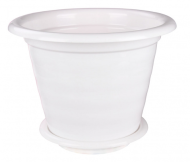 Горшок Виола 10лит Белый с поддоном М-1347 (БАШ)