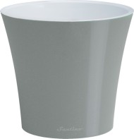 Горшок Santino АРТЕ 1,2лит Металлик-Белый (с дренажной системой)