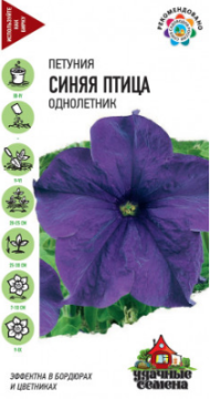 Цветы Петуния Синяя птица крупноцветковая ЦВ/П (ГАВРИШ) 7шт однолетник 25-30см