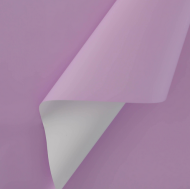 Пленка Листами Матовая двусторонняя Белая-Нежная сирень 58/58см (1уп/10шт) Цена за 1 ЛИСТ