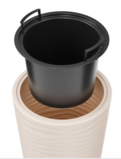 Горшок Оазис 43лит Светло-Бежевый (со вставкой 10лит) М-8080 (D-25см)