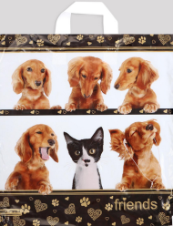 Сумочка пакет п/э пластик ручка 330*375мм Друзья Арт-861526