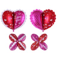 Шар фольгированный 30/76см Сердце Цветок любви