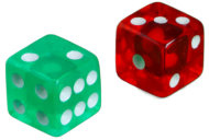 Кости игральные 1,6*1,6см Набор 2шт (Цена за набор)