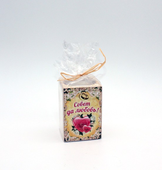 Подсвечник керамика Совет да любовь 5,5*7,5см Арт-710428