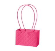 Сумочка для горшечных цветов 220*105*135мм Ромбы Малиновая