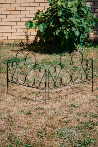 Заборчик металлический Амурный Бронза 4м (5секций) высота 71см