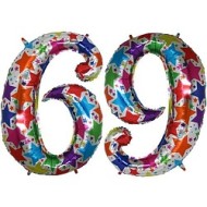 Шар ЦИФРА фольгированный № 9 40"102см дизайнерская