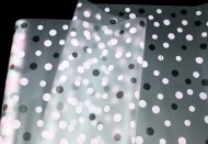 Пленка матовая Трехцветный Горох Картопак Черная-Розовая-Розовая 70см/200гр