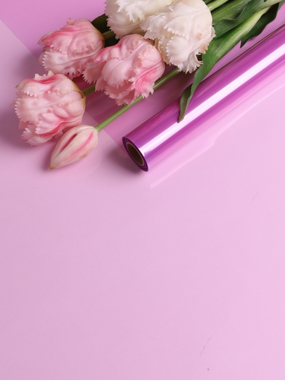 Пленка прозрачная с рисунком Гласс Сиреневая 58см/10м