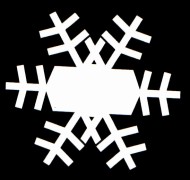 Украшения на бокал снежинка 29008