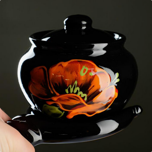 Горшки духовые Набор Маки с ухватом 4шт*850мл Арт-6937987