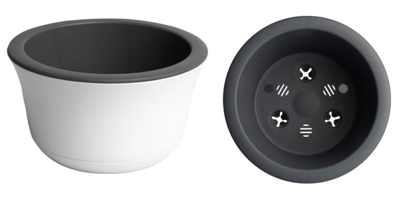 Горшок Омега 8лит Белый D-30см (с дренажной системой)