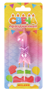Свеча Цифра 1 Русалка 7239