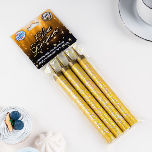 Свеча Фонтаны 17,5см*4шт Арт-1553640 Набор Свеча Фонтаны 17,5см*4шт Арт-1553640 Набор