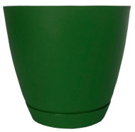 Горшок Камея 1,4лит Зелёный с поддоном (D-138мм)