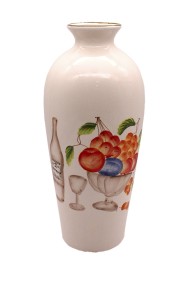 Ваза керамическая Фрукты в чаше Горло узкое Арт-J31-15-a22-12 Н-30см