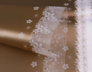 Пленка Листами Матовая Цветочный орнамент Бронза 60/60см (1уп/20шт) Цена за лист