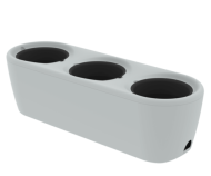 Балконный ящик Дивный сад 790мм 3шт*4лит Серый (с прикорневым поливом)