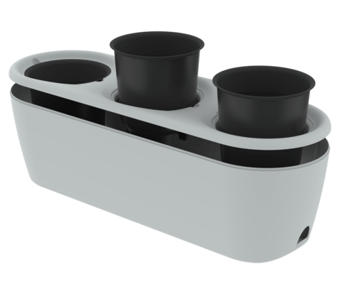 Балконный ящик Дивный сад 790мм 3шт*4лит Серый (с прикорневым поливом)