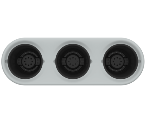 Балконный ящик Дивный сад 790мм 3шт*4лит Серый (с прикорневым поливом)