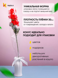 Конус прозр/прозр 20/80 на 1 розу (1уп/100шт) Цена за лист