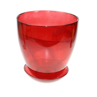 Кашпо для орхидей Стекло №-4 Алебастр Рубин (D-15,5см)