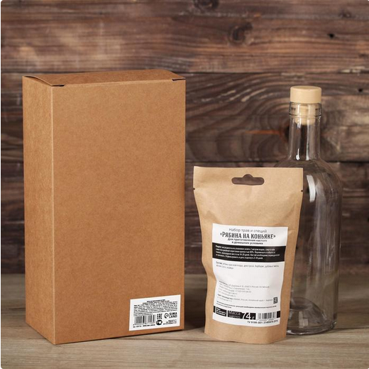 Набор для приготовления напитка Рябина на коньяке (Штоф 500мл+специи+инструкция) 4387158 Набор для приготовления напитка Рябина на коньяке (Штоф 500мл+специи+инструкция) 4387158