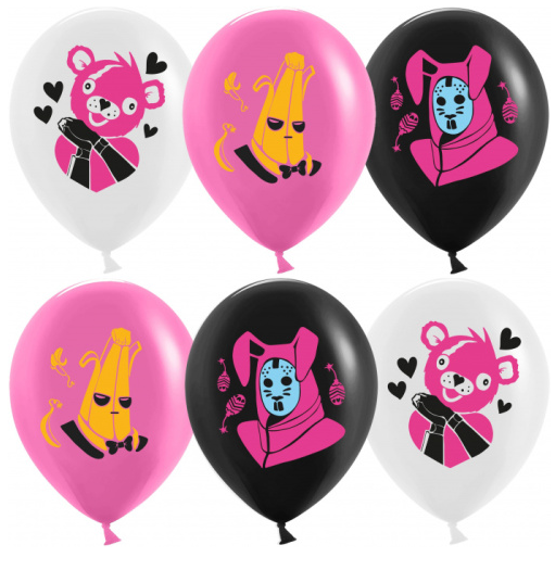 Шар латексный 12/30см пастель Крутые скины 1уп/25шт Арт 612881