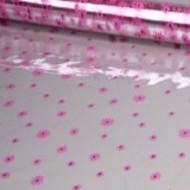 Пленка прозрачная с рисунком Маргаритки Розово-Сиреневые 70см/200гр