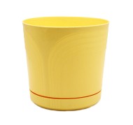 Горшок Корад 180мм Желтый с поддоном 2,5лит высота 17см