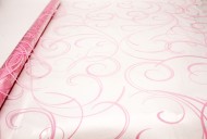 Пленка прозрачная с рисунком Серпантин Авис Розовая 70см/200гр