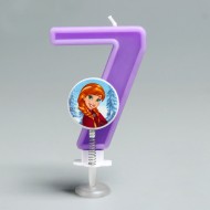 Свеча Цифра 7 Холодное сердце с пружиной 2663479