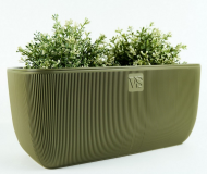 Балконный ящик Фабио 9,5лит Оливка (с дренажной системой)