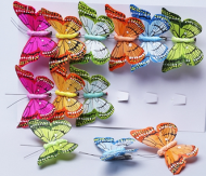 Бабочка на прищепке 80мм Aрт-18810 (1уп/12шт) Цена за штуку